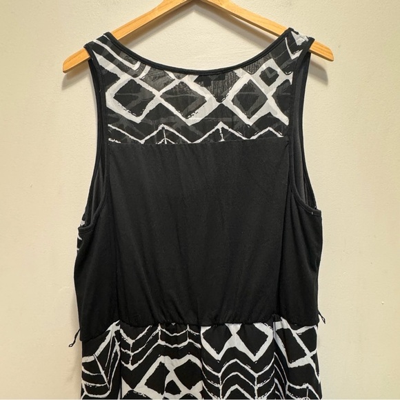 Addition Elle Black & White Abstract Print Midi Dress Size 18 - Picture 8 of 13